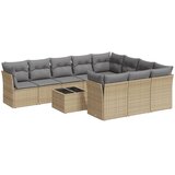  11-dijelni set vrtnih sofa od poliratana s jastucima bež | shoptok.hr
