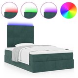 vidaXL Otomanski krevet s madracima&amp LED tamnozeleni 120x200cm baršun Cijene