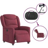  Električni naslonjač od tkanine crvena boja vina | shoptok.hr