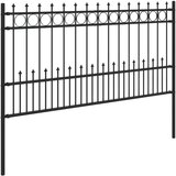  Spike obroč ograje Črna 200 x 150 cm Prašno lakirano jeklo, (5000158000) | Shoptok.si