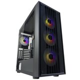 LC-Power kućište za geјmerski računar 810BE-ATX, atx, micro atx, miniitx, 4x120mm argb ventilatora, kaljeno staklo, crno Cene