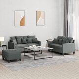  3-dijelni set sofa s jastucima tamnosivi od tkanine | shoptok.hr