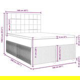 vidaXL Box spring postelja z vzmetnico temno rjava 160x200 cm blago, (21305094) | Shoptok.si
