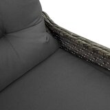  Naslonjač s jastukom Siva 56 x 66 x 95 cm poliratan | Eponuda.com