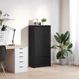 vidaXL Ormar s ladicom crni hrast 55,5x34x119,5 cm konstruirano drvo Cijene