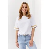 Fasardi Basic white cotton blouse