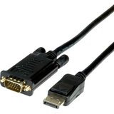 Roline DisplayPort / VGA adapterski kabel DisplayPort vtič\, VGA 15-polni vtič 1.50 m črna 11.04.5971 DisplayPort kabel, (20415215) Cene