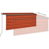  Tenda na ručno uvlačenje s roletom LED 3x2 5 m narančasto-smeđa | shoptok.hr