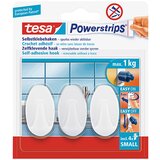 3 Samolepilna kljukica Tesa Powerstrips (ovalna, velikost: S, bela, 3 kosi) Cene