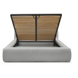 Bobochic Paris Svijetlo sivi tapecirani bračni krevet s prostorom za odlaganje s podnicom 140x190 cm Orlane – | shoptok.hr