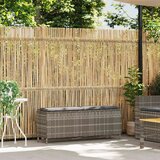  Vrtna klupa s jastukom siva 110x30x40,5 cm poliratan | shoptok.hr
