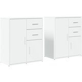 Maison Chic Komoda - Predalnik 2 kosa bela 60x31x70 cm inženirski les, (21721440) Cene