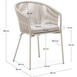Kave Home Krem metalna vrtna stolica Yanet – | shoptok.hr