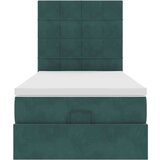 vidaXL Okvir kreveta s madracima tamnozeleni 100x200cm baršunasti | shoptok.hr