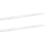  Polica na zidu s policom 2 pcs Bijeli mramor 115 x 9 x 3 cm | shoptok.hr