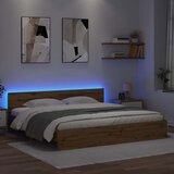  Krevetna konstrukcija Umjetnički hrast 180 x 200 cm | shoptok.hr