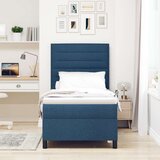  Vzmetnica z box spring temno modra 100x200 cm tkanina, (22081183) | Shoptok.si