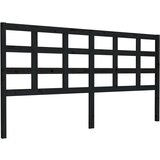 Posteljno vzglavje črno 185,5x4x100 cm trdna borovina, (20684328) | Shoptok.si