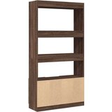 vidaXL Visoka omara rjavi hrast 92x33x180 cm inženirski les | Shoptok.si