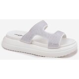 Boto Embellished Women's Platform Sandals White Jestella | Shoptok.si