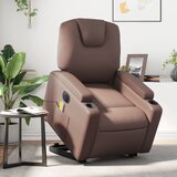 The Living Store Električni masažni stol s funkcijo vstajanja rjavo umetno usnje - Električni Masažni Naslanjač S Funkcijo Vstajanja, (21572763) | Shoptok.si