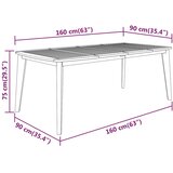  Vrtni stol 160 x 90 x 75 cm od masivnog bagremovog drva | shoptok.hr