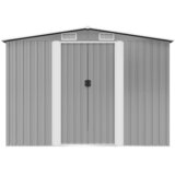  Vrtna kućica za pohranu siva metalna 257 x 205 x 178 cm | shoptok.hr