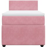  Box spring krevet s madracem ružičasti 90x190 cm baršunasti | shoptok.hr
