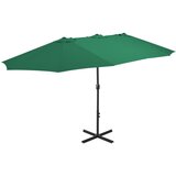  Zunanji senčnik z aluminijastim drogom 460x270 cm zelen Cene