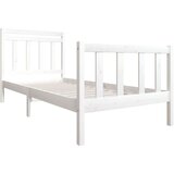  Posteljni okvir bel iz trdnega lesa 90x200 cm, (20645830) | Shoptok.si