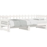  Dnevni ležaj na izvlačenje bijeli 2x(90x190)cm masivna borovina | shoptok.hr