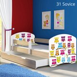  Otroška postelja ACMA z motivom, stranska sonoma + predal 160x80 cm 31 Owls | Shoptok.si