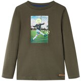 vidaXL Otroška majica z dolgimi rokavi kaki 140 Cene