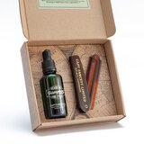 Captain Fawcett poklon set sa uljem i češljem za bradu, "Rufus Hound's Triumphant" ulje i češalj u