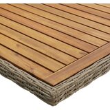 Poli Vrtna jedilna miza rjava 200x100x74 cm poli ratan | Shoptok.si