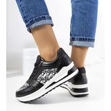 Gemre Black sports shoes with thick soles laced Aloisia | Shoptok.si