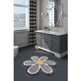 Aberto Design Siva kopalniška preproga ø 90 cm Flower – | Shoptok.si