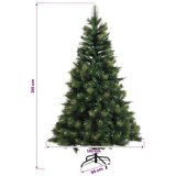  Umjetno božićno drvce s kuglicom 210 cm 300 LED lampica - Zelena 210 cm s LED-ima i ružičastim lopticama | shoptok.hr
