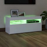 TV ormarić s LED svjetlima bijeli 90x35x40 cm | shoptok.hr