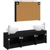  Set namještaja za kupaonicu 4 kom. Crni hrast | shoptok.hr