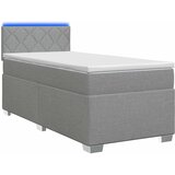  s box springom, madracem i LED-om Svjetlosiva Jjedan | shoptok.hr