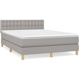  Krevet box spring s madracem svjetlosivi 140x200 cm od tkanine | shoptok.hr