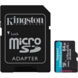  Micro SDXC card Kingston 64GB Canvas GoPlus Gen.4 200MB/s A2 U3 V30 Card + Adapter SDCG4/64GB | Eponuda.ba