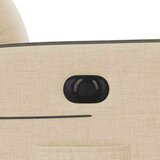vidaXL Električni naslanjač krem tkanina | Shoptok.si