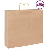  Papirnate vrećice 250 kom s ručkama smeđe 54x15x49 cm Cijene