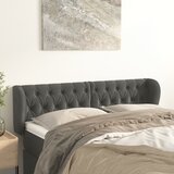  Uzglavlje s ušima tamnosivo 147x23x78/88 cm baršunasto | shoptok.hr