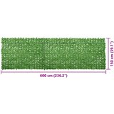 Balkonski zastor sa zelenim lišćem 600 x 150 cm | shoptok.hr