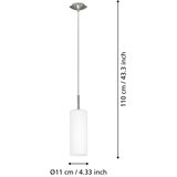 Eglo tyoy 3 visilica/1 nikl-mat staklo opal-mat | shoptok.hr