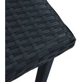  Vrtni stolić za čaj crni 40 x 40 x 40 cm od poliratana | Eponuda.com