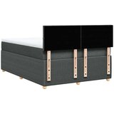 vidaXL Krevet s oprugama i madracem tamnosivi 140x190 cm od tkanine | shoptok.hr